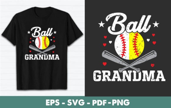 Ball Grandma SVG T-Shirt Design: Graphics for Print Templates