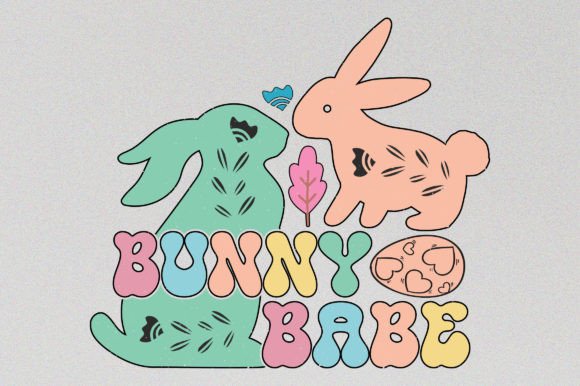 Easter Bunny Babe SVG: Graphics & T-Shirt Designs