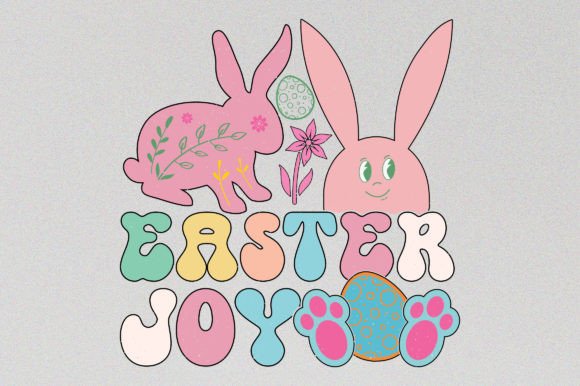 Easter Joy Easter Day Sublimation Design: Graphics & T-Shirt Designs