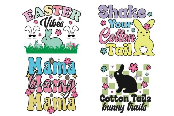 Easter Retro T-Shirt Design Bundle: Graphics for Local Branding