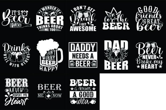 Free Beer Tshirt Design Bundle: Graphics for Crafts Sellers