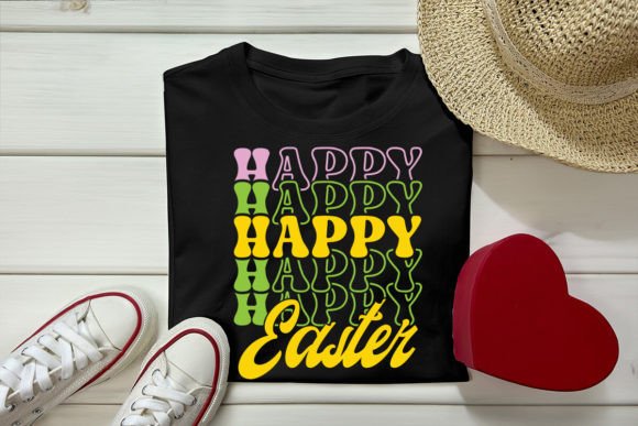 Happy Easter Retro Design Graphics for T-Shirt Designs