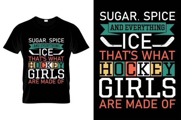 Ice Hockey T-Shirt Design Vector Graphics