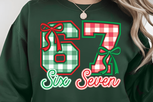 Six Seven Bow SVG: Funny Christmas Graphics for T-Shirt Designs